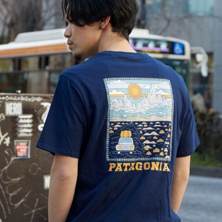 เสื้อยืดแขนสั้น พิมพ์ลาย Mitu In Japan Patagonia Summit Road Organi