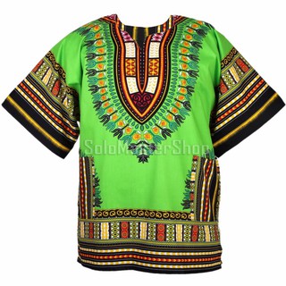 Dashiki African Shirt Cotton Hiphop เสื้อจังโก้ เสื้อโบฮีเมียน ad073t