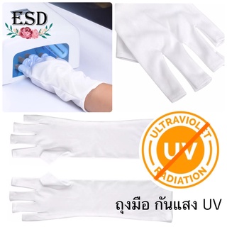 ถุงมือกันแสง UV ป้องกันมือดำ สำหรับทำเล็บเจล 1 คู่ Gloves UV Protection 1 Pair For Manicure