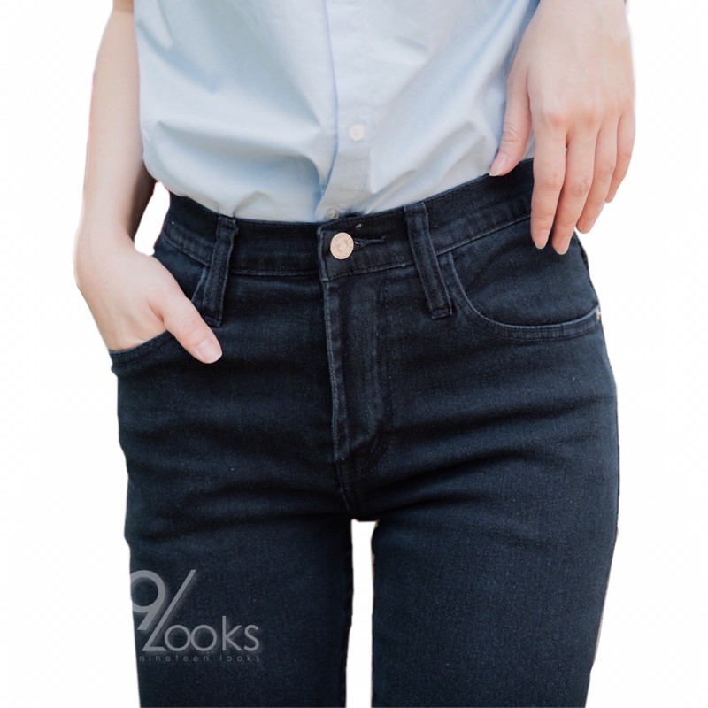 กางเกงยีนส์เดฟยืด-ยีนส์เอวสูง-ไซส์-28-46-incharky-ผ้าดีมากกก-กางเกงยีนส์ขายาว-ยีนส์ผู้หญิง-ยีนส์ขายาว-no-6166