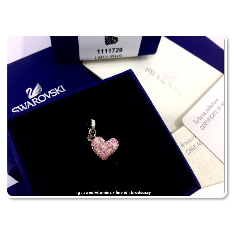 swarovski-pink-heart-charm-สินค้าใหม่-ของแท้-จาก-swarovski-คร้า