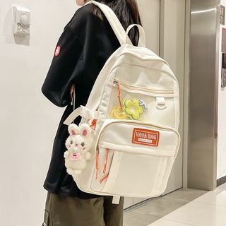 【พร้อมส่ง】กระเป๋าเป้สะพายหลัง กระเป๋านักเรียน ความจุขนาดใหญ่ สไตล์เกาหลี สําหรับผู้หญิง 2022
