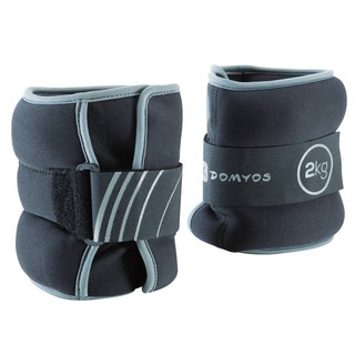 DOMYOS สนับถ่วงข้อมือและข้อเท้า GYMWEIGHT จำนวน2 อัน ข้างละ 2 กก.สีเทา