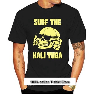 T-shirt  ส่งเร็ว เสื้อยืดลําลอง ผ้าฝ้าย พิมพ์ลาย Surf The Kali Yuga แฟชั่นสําหรับผู้ชายS-5XL