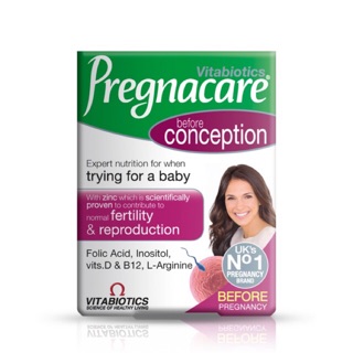 🌟พร้อมส่ง🌟 วิตามินช่วยเพิ่มโอกาสในการตั้งครรภ์ Vitabiotics Pregnacare Before Conception