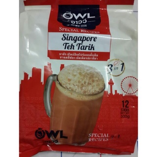 OWL SINGAPORE TEH TARIK PACK 12 SACHETS 300g. อาวว์  สิงคโปร์ เต๊ะ ตาริค แพ็ค 12 ซอง 300g.