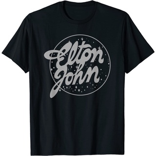 เสื้อยืดโอเวอร์ไซส์เสื้อยืด พิมพ์ลายโลโก้ Elton John Official สไตล์วินเทจS-3XL