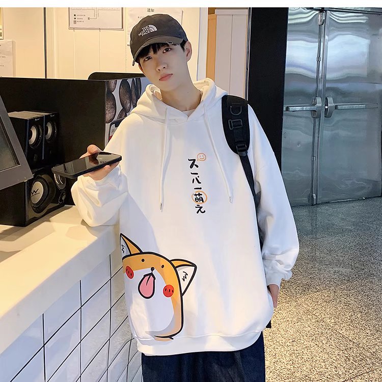 เสื้อกันหนาว-มีฮู้ด-ทรงหลวม-พิมพ์ลาย-สไตล์เกาหลี-ฮิปฮอป-เรโทร-แฟชั่นสําหรับผู้ชาย-และผู้หญิง
