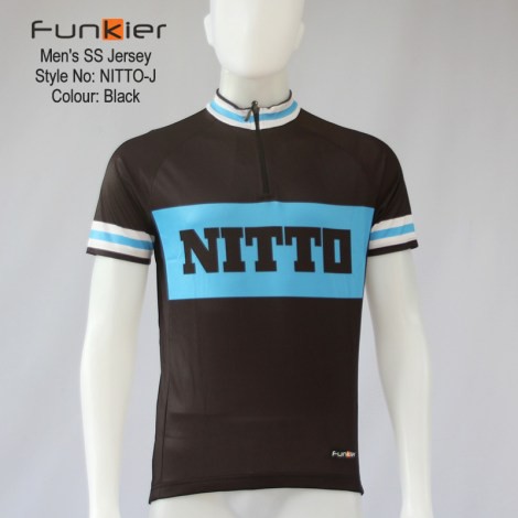 เสื้อจักรยานแขนสั้นผู้ชาย-nitto-j-สีดำ