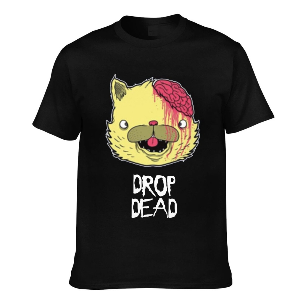 เสื้อยืดแฟชั่น-ลาย-drop-dead-สไตล์เท่-สําหรับผู้ชาย