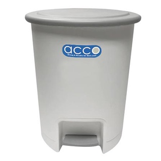 Dee-Double  ถังขยะเหยียบกลม CLEAN G-663 10 ลิตร สีขาว/ฝาสีเทา  ถังขยะภายใน ถังขยะในบ้านสวย ๆ ถังขยะกลม ถังขยะในครัว