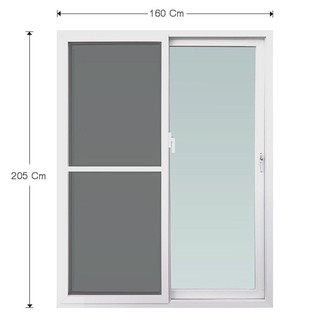 UPVC door DOOR UPVC AZLE S-S 160x205cm. WHITE Door frame Door window ประตู UPVC ประตู UPVC AZLE S-S มุ้ง 160x205 ซม. สีข