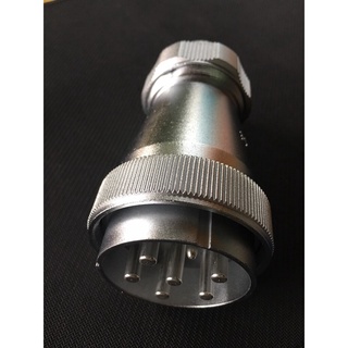 คอนเนคเตอร์ต่อสายไฟ WF55 7pole #6sqmm 50A, cable OD.24-.26.5 mm circular connector IP67 WF55J7TE male poles