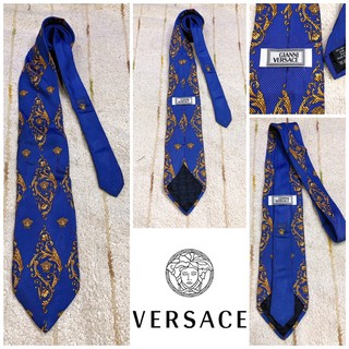 🧣: VERSACE tie silk แท้💯%