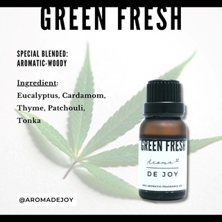 กลิ่น Green Fresh | น้ำมันหอม Aroma Oil | Aroma De Joy | ขนาด 15 ml