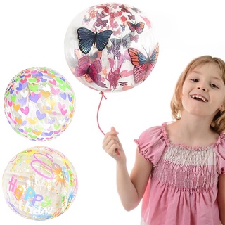 ภาพหน้าปกสินค้า20 Inch Helium Bobo Ball Kids Birthday Balloon Valentine\'s Day Print Bubble Balloons Decor ที่เกี่ยวข้อง