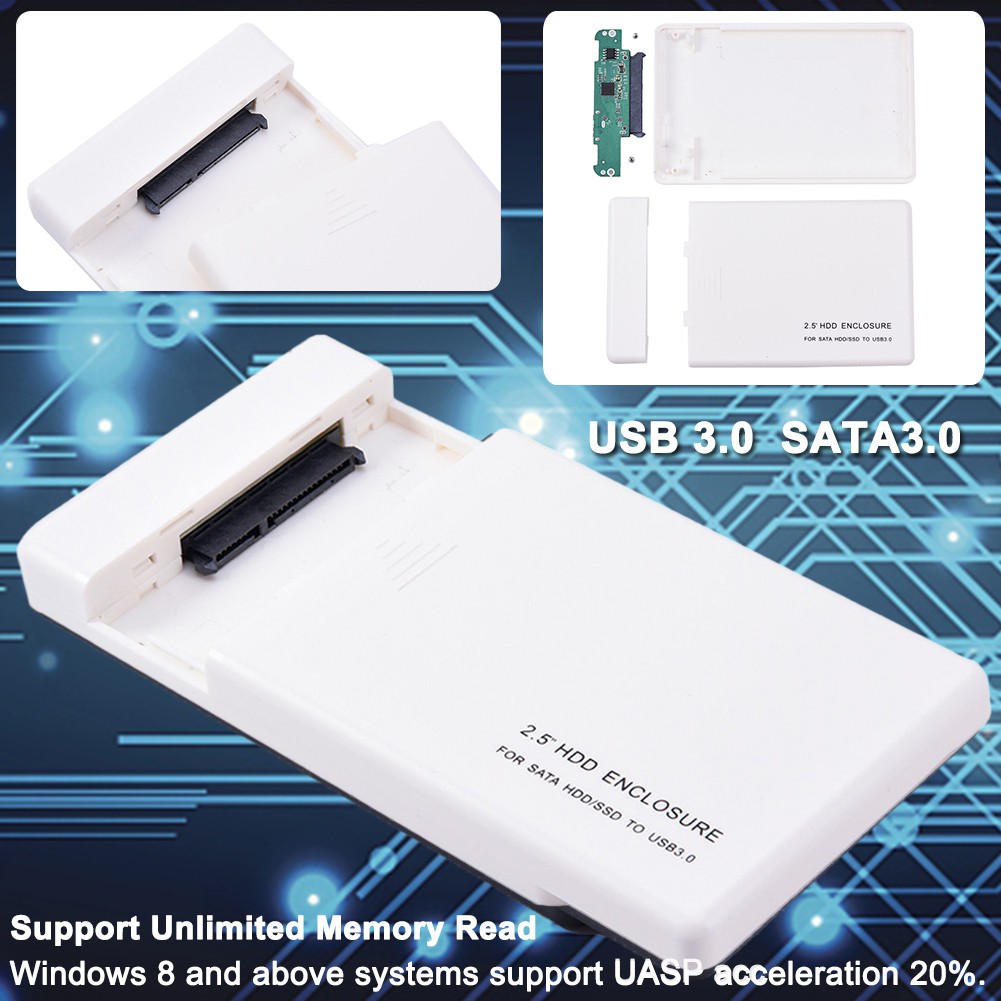 ภาพหน้าปกสินค้าnaiional 2.5" HDD Case USB3.0 SATA3.0 Hard Disk Drive External HDD Enclosure Case 6Gbps Support จากร้าน naiional.th บน Shopee