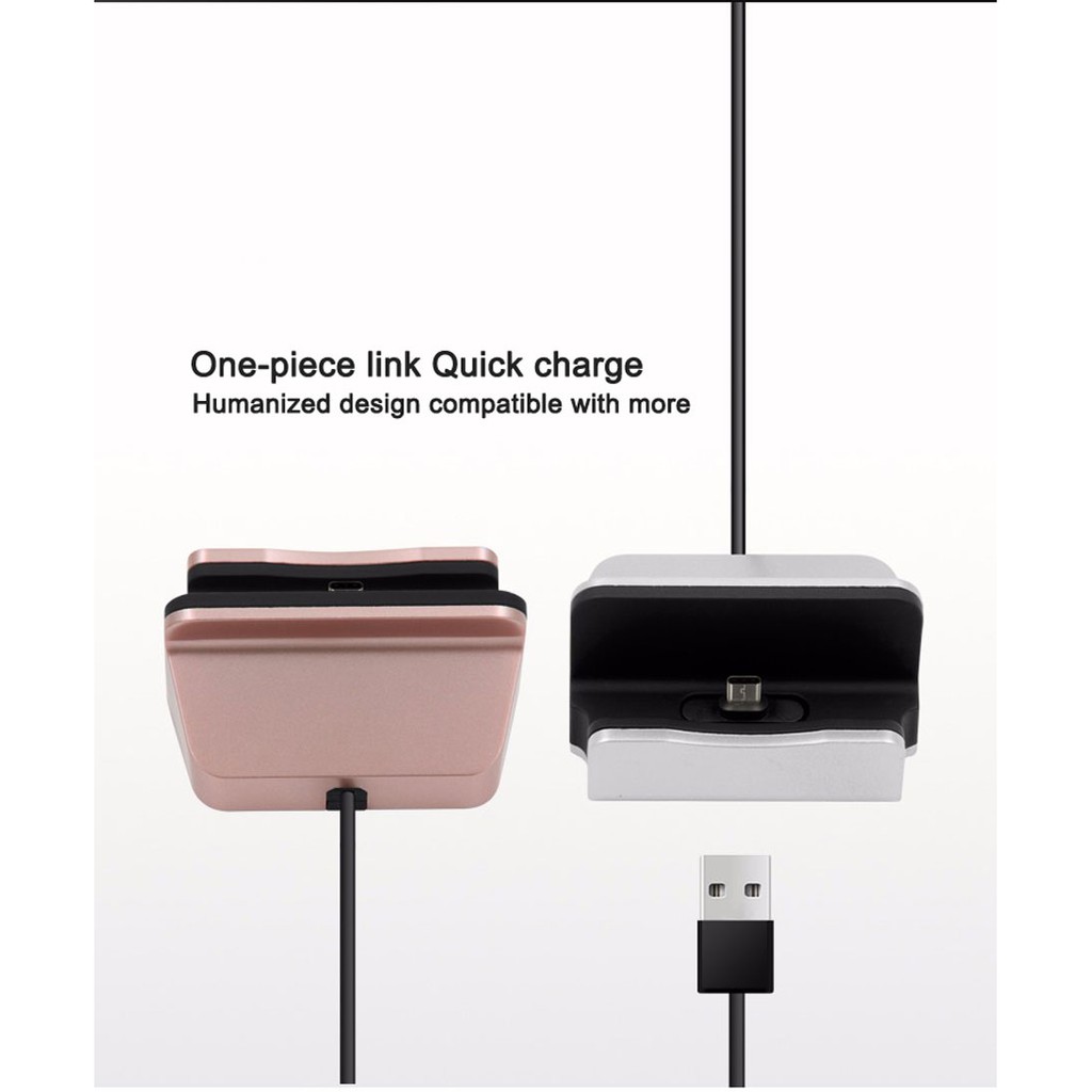 พร้อมส่ง-แท่นชาร์จ-ที่ชาร์ทตั้งโต๊ะสำหรับmicro-usb-type-c-mini-portable-desktop-dock-charger-cradle