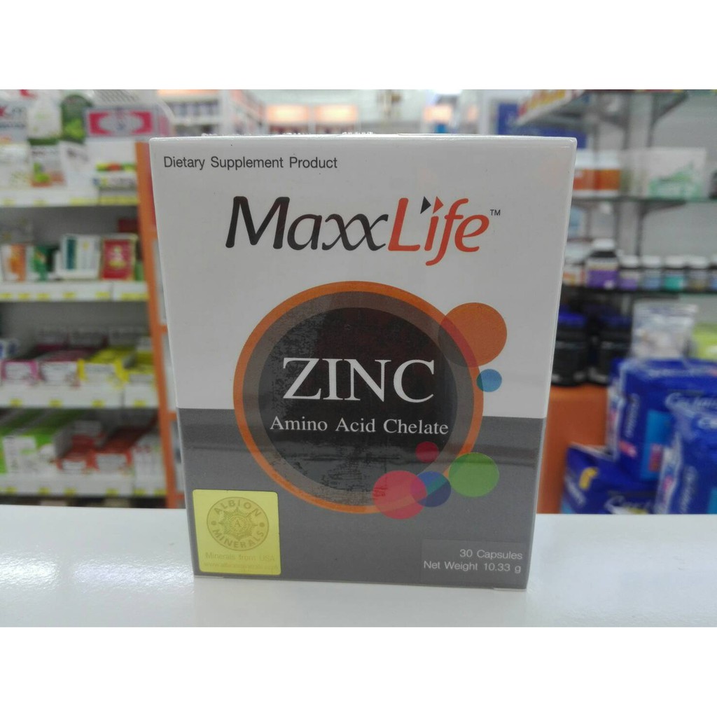 maxxlife-zinc-amino-acid-chelate-30แคปซูล-แม็กซ์ไลฟ์-ซิงก์-อะมิโน-แอซิด-คีเลต-ลดสิว-ลดหน้ามัน-บำรุงผมเล็บ