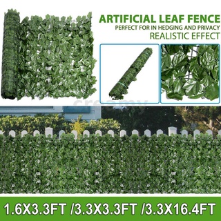 0.5*1m ประดิษฐ์ Faux Ivy Leaf ความเป็นส่วนตัวรั้วหน้าจอแผงตกแต่ง Hedge กลางแจ้ง
