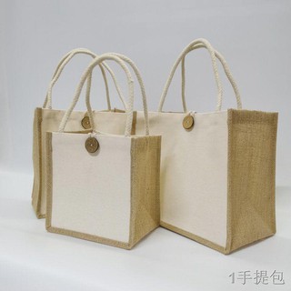😁พร้อมส่ง😁 ☃ถุงข้าวเรียบง่าย Janbu กระเป๋าหิ้วสไตล์ญี่ปุ่นกระเป๋ากล่องอาหารกลางวันผ้าใบถุงอาหารกลางวันความจุขนาดใหญ่ ก