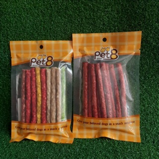 ขนมสุนัข Pet8 munchy หนังบดแท่งกลม 5