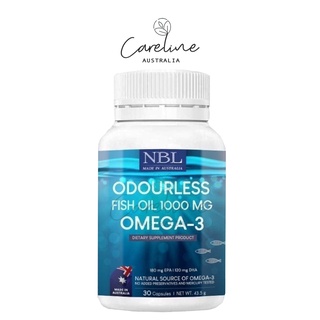 NBL Fish Oil 1000 MG OMEGA-3 รุ่น NUBOLIC Odourless 30 แคปซูล แท้จากออสเตรเลีย