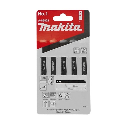 ใบเลื่อยจิ๊กซอว์ตัดเหล็ก MAKITA A-85802 No.1 ของแท้ 5ใบ/แพ๊ค | Shopee ...