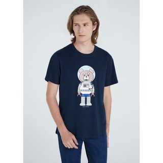 เสื้อยืดผ้าฝ้ายพิมพ์ลายขายดีเสื้อยืด  Astronaut Bear ผลิตจาก COTTON USA 100%