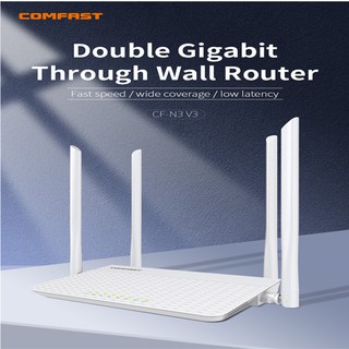 COMFAST CF-N3 V3 1200Mbps Dual-Band WiFi Router Dual Band 2.4/5GHz Gigabit Wireless Receiver with 4x High Gain Antenna
