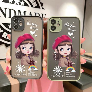 เคสขอบสีลายการ์ตูน เคสกันรอยกล้อง เคสสวยๆสำหรับ IPhone 6/6s 6P/6splus 7/8/SE 7P/8Plus X/xs Xsmax 11 11Pro 11Promax#828