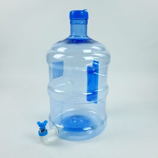 💯GOME ถังน้ำพร้อมก๊อก 7.5 ลิตร ขนาด 20x20x37 ซม. PET ZF-007 สีฟ้า