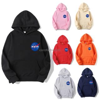 เสื้อกันหนาวหมวก NASA ผู้ชาย Streetwear ฤดูใบไม้ร่วงฤดูหนาวเสื้อ Hoodies