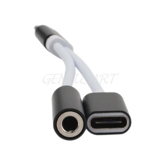 ภาพขนาดย่อของภาพหน้าปกสินค้า2in1 USB3.1 Type-C to Type-C 3.5mm Earphone Plug Converter Adapter Cable จากร้าน sanseansrisawan บน Shopee ภาพที่ 1