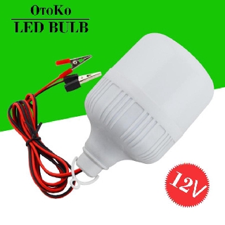 หลอดLED Otoko ใช้ไฟ 1หลอดไฟ DC LED Bulb Light หลอดไฟ 40W DC12V พร้อมสาย ปากคีบแบต หลอดไฟใช้กับไฟแบต แสงสีขาว Supshop