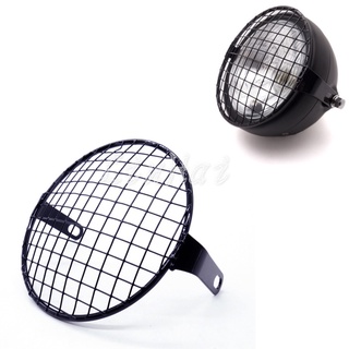 Motorcycle Black Metal Retro Grill Side Mount Headlight Lamp Cover Mask For CG125 GN125 Cafe Racer Bobber CB