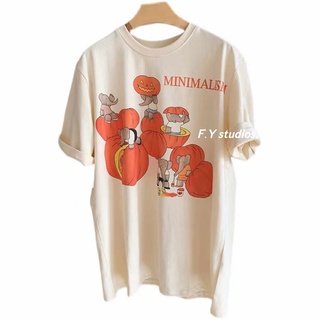 𝙁.𝙔 𝙨𝙩𝙪𝙙𝙞𝙤𝙨 (พร้อมส่งจากไทย) NO.188 เสื้อยืดแขนสั้นทรงหลวมสไตล์เกาหลี  เสื้อผ้าผู้หญิงน่ารัก