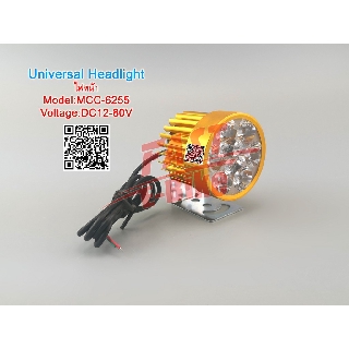 (สต๊อกในไทย) Universal Headlight Front Light LED Lamp For Electric Bicycle Motorcycle 9 LED Voltage:DC12-80V