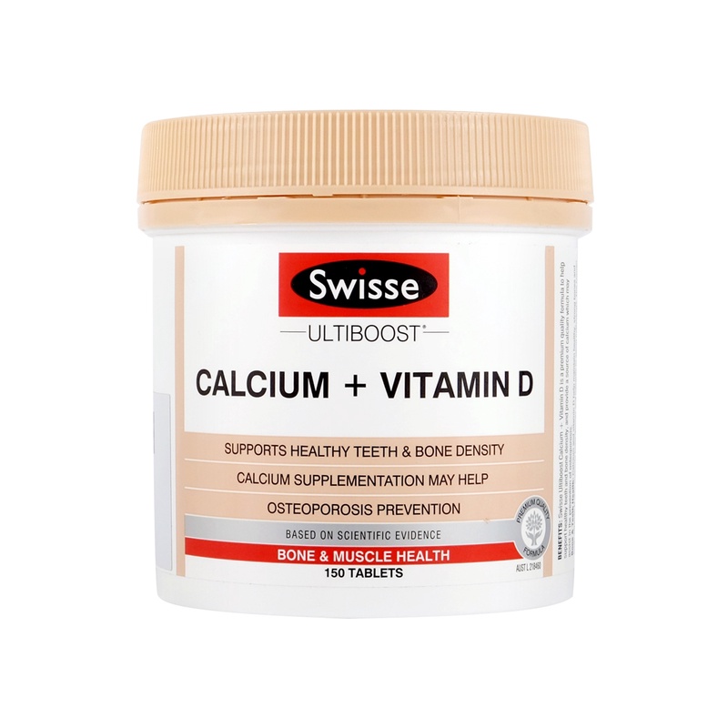 ภาพสินค้าEXP 2025 Swisse Ultiboost Calcium + Vitamin D 150 Tablets แคลเซียม+วิตามินดี บำรุงกระดูกและฟัน จากร้าน best.choice.th บน Shopee ภาพที่ 1