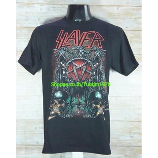 Tee Lisa เสื้อวง SLAYER เสื้อวินเทจ ลายอมตะ เสื้อวินเทจ สเลเยอร์ SLR1176