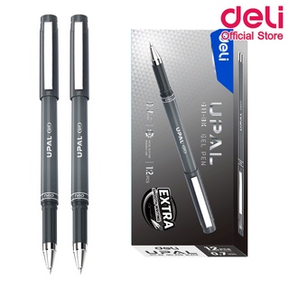 Deli G11 Gel Pen ปากกาเจล หมึกดำ 0.7mm (แพ็คกล่อง 12 แท่ง) ปากกา อุปกรณ์การเรียน เครื่องเขียน school ปากกาเจลราคาถูก