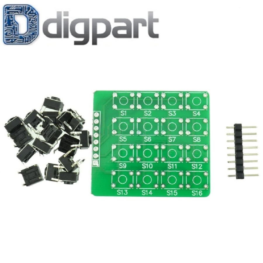 โมดูลคีย์บอร์ดเมทริกซ์ 4x4 16 ขวด Mcu สําหรับ Arduino Diy Kit | Shopee ...