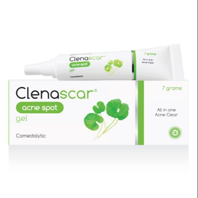 clena-scar-acne-spot-gel-7g-เขียว-ทาสิวแผลเป็น-silicone-vit-c