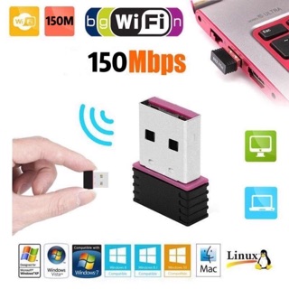 ภาพหน้าปกสินค้าMini USB WiFi Adapter N 802.11 b/g/n Wi-Fi Dongle 150Mbps ตัวรับสัญญาณไวร์เลส อินเตอร์เน็ต  Mini JSQ ที่เกี่ยวข้อง