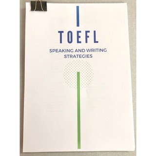 Sheet ชีท speaking and writing TOEFL