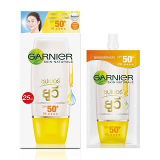 Garnier การ์นิเย่ สกิน แนทเชอรัลส์ ไลท์ คอมพลีท ซุปเปอร์ ยูวี สปอต-พรูฟ ซันสกรีนขนาด7ml.แบบซอง