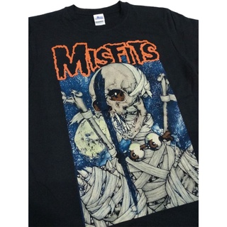 เสื้อยืดผ้าฝ้ายเสื้อยืด พิมพ์ลาย Misfits band Pushead vampire สไตล์พังก์ร็อค ร็อค แรมไพร์ พรีเมี่ยมL XL  XXL 3XL