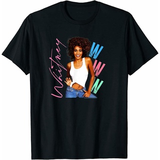 เสื้อยืดวินเทจเสื้อยืด พิมพ์ลายการ์ตูน Whitney Houston ของขวัญวันเกิด สําหรับผู้ชายS-5XL