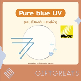 สินค้า Nikon pure blue UV1.6 See coat next - เลนส์กรองแสงสีฟ้า ย่อบาง1.6