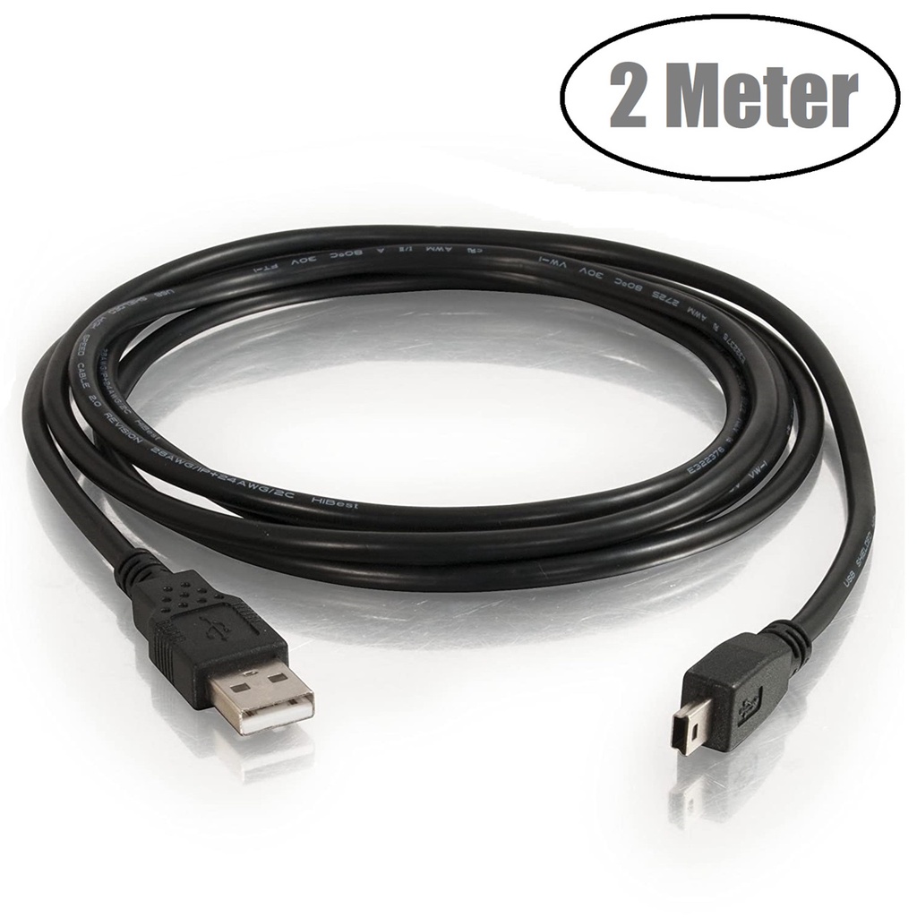 สายยาว Mini USB 2 เมตรสําหรับ GoPro Hero 3 4 ลําโพงกล้อง GPS PDA ...